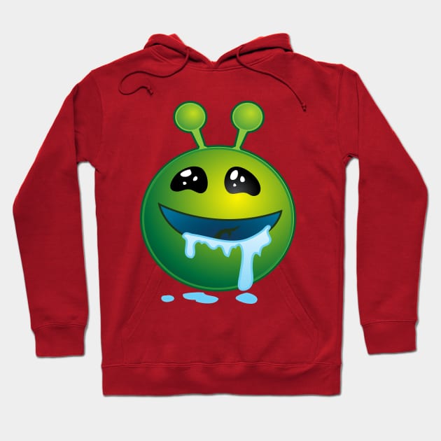 Funny Alien Monster ET Extraterrestrial Martian Green Man Emoji for Women, Men and Kids 7 Hoodie by PatrioTEEism